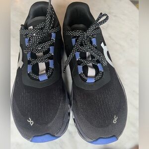 On Running Black and Blue Athletic Shoes- Womens